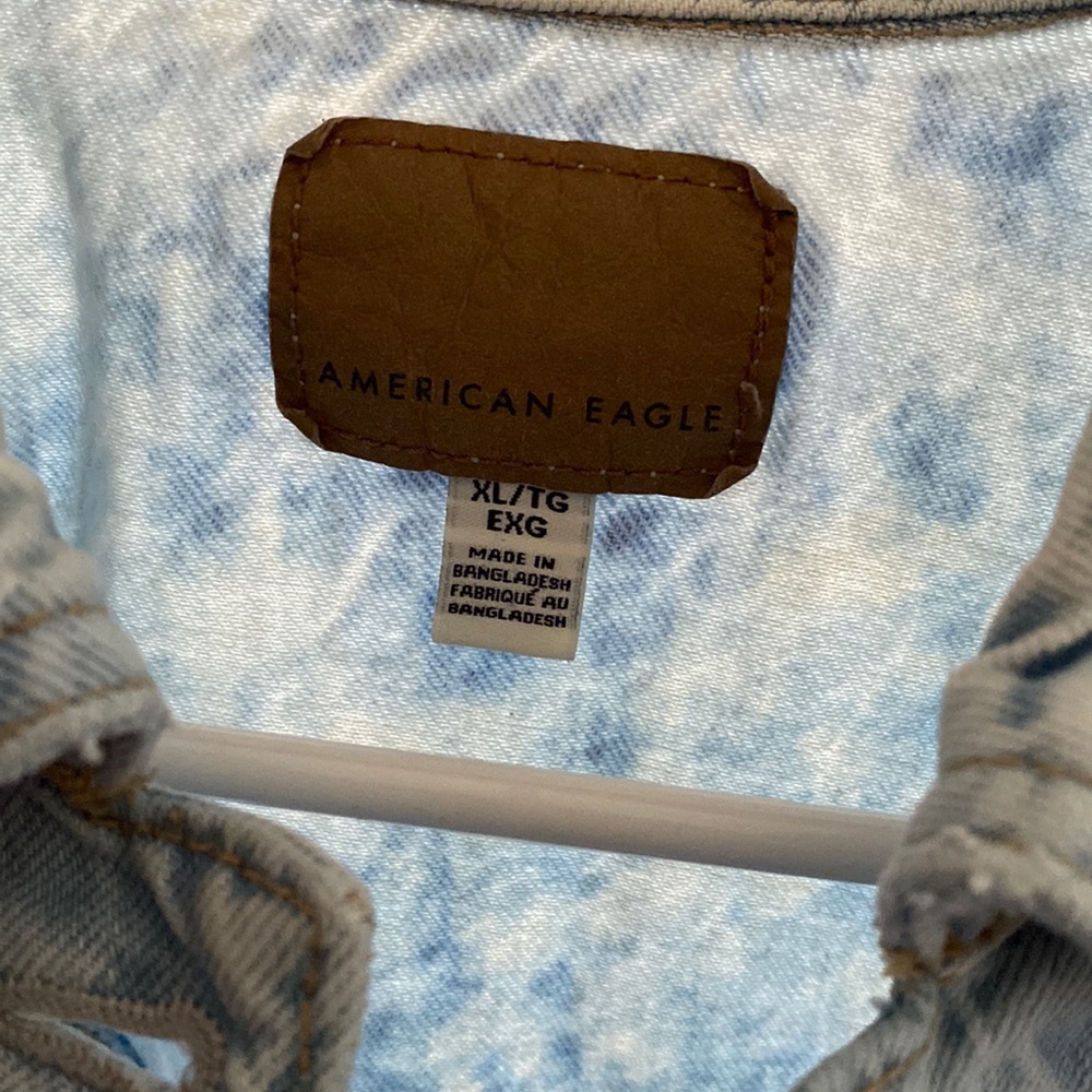 Light baby blue Jean jacket light fit for any casual event